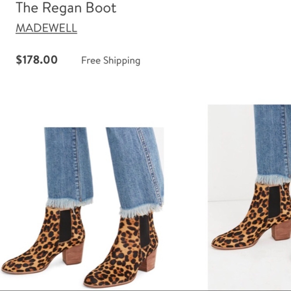 Madewell Regan Leopard Calf Hair Boots